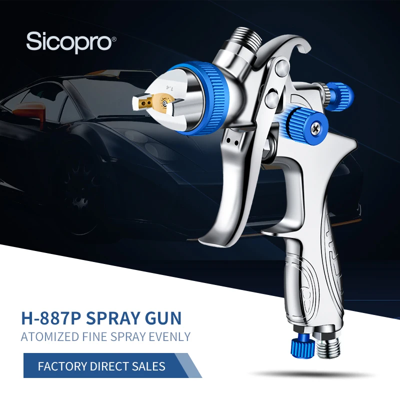 SICOPRO High Quality Multi-caliber 1.4 MM Nozzle H-887P Automotive Furniture HVLP Spray Gun