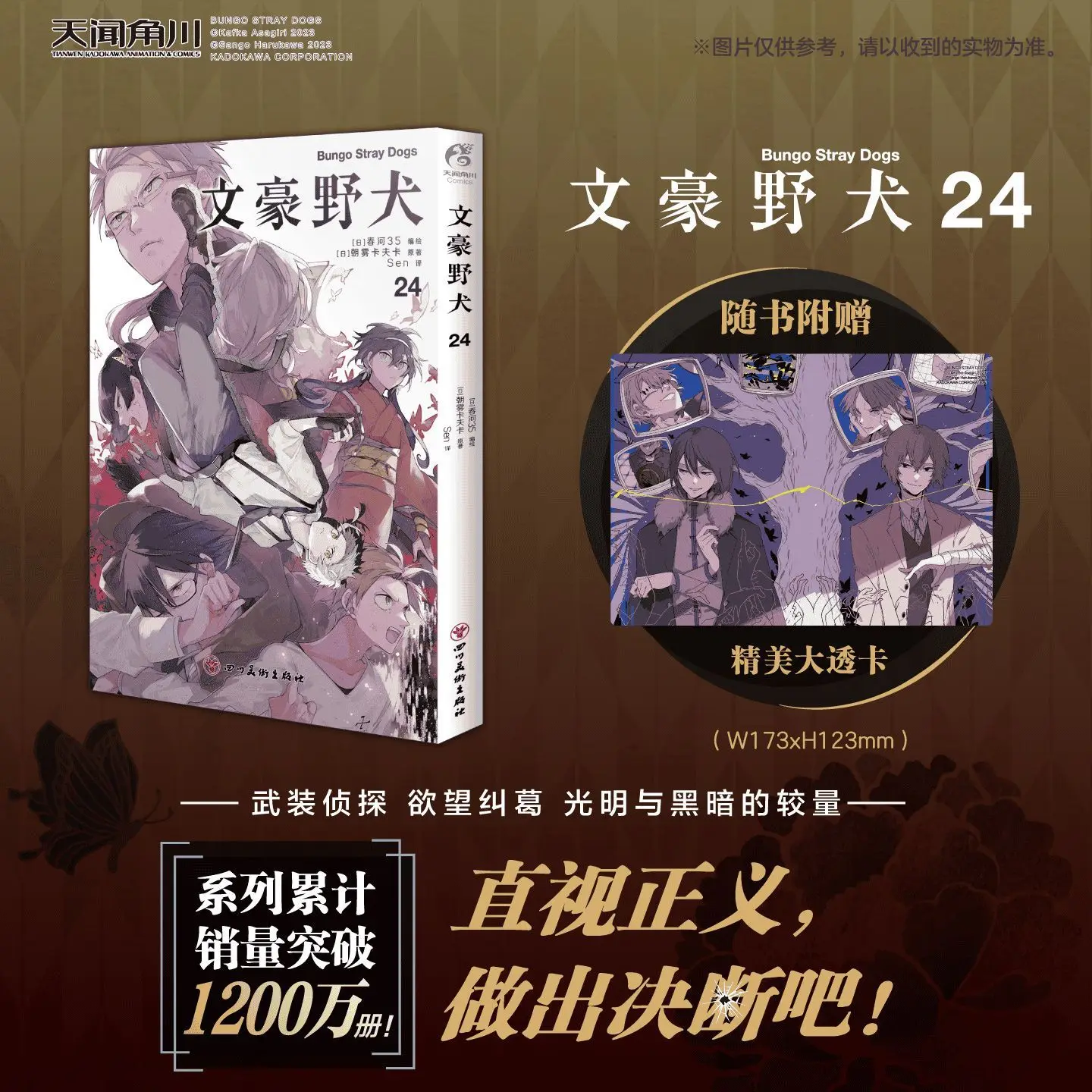 Bungo Stray Dogs Manga Vol.24 10th Anniversary Set Anime Japanese Superpower Battle Detective Reasoning Chinese Comic Books