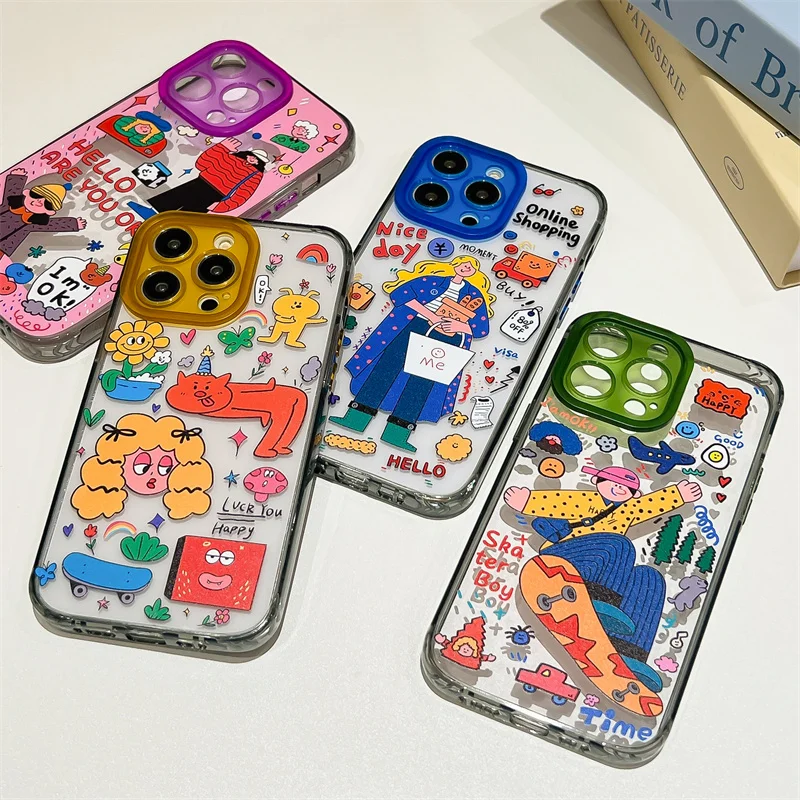 

Funny cartoons good quality dustproof phone case for iPhone 13 14 15 15Pro 15ProMax 14Pro 14ProMax 13Pro 13ProMax 15Plus 14Plus