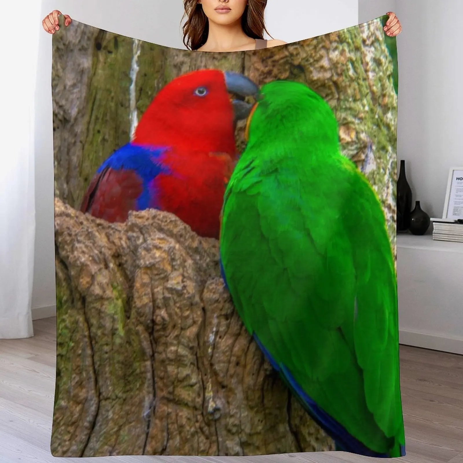 Eclectus Parrots Throw Blanket Stuffeds Sofa Quilt Luxury Luxury Brand Blankets