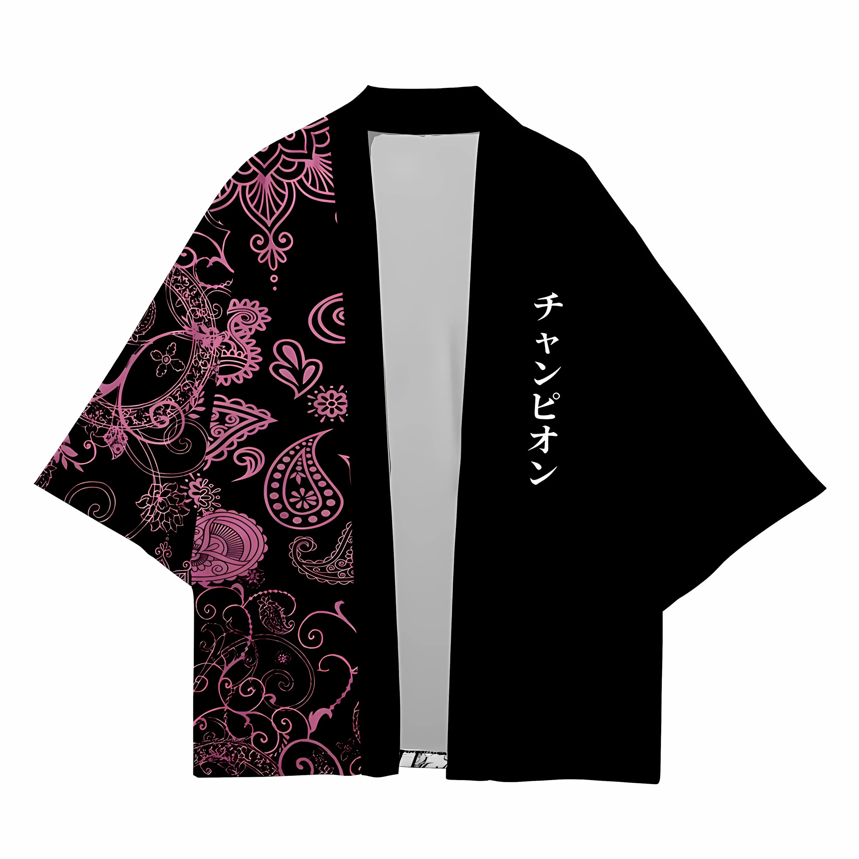 2026 Summer New Men's Kimono with 3D Pattern Print for Street Casual Fashion Comfortable Soft Breathable