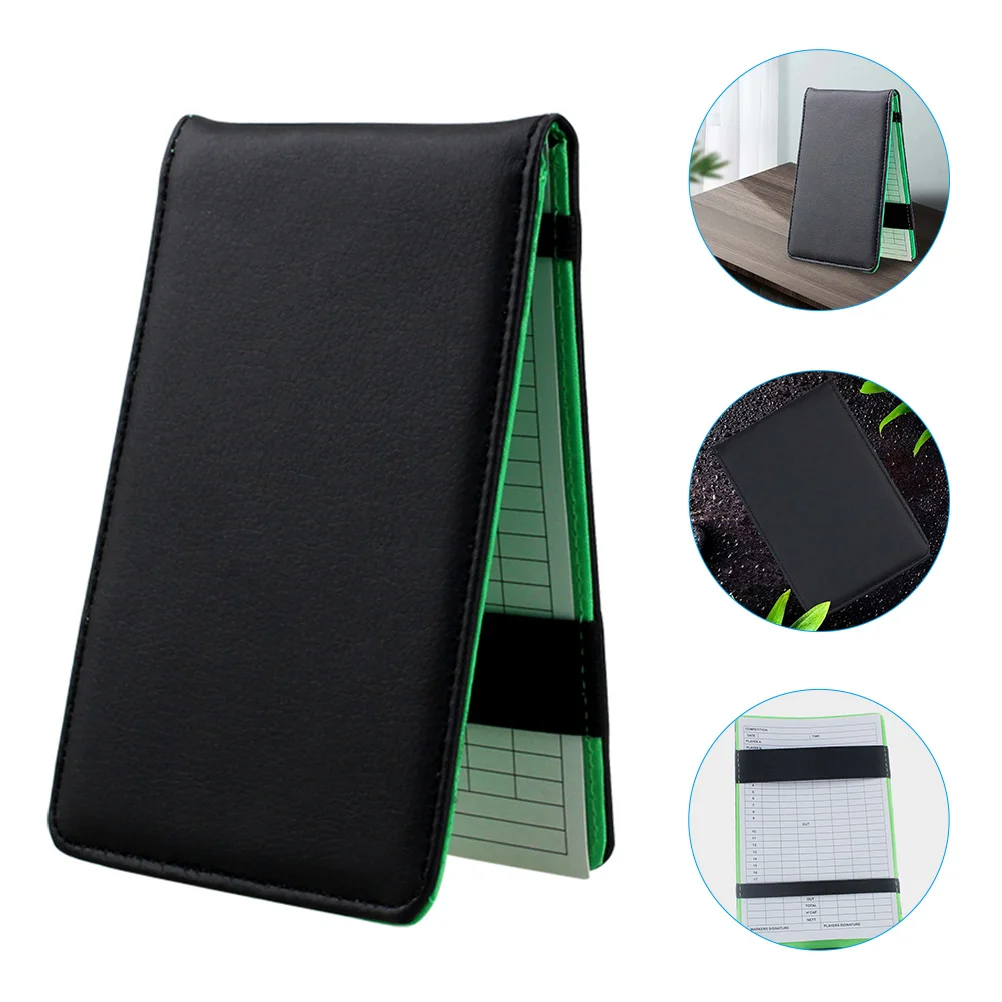 

Sports Card Holder Golf Score Book Golfs Scorecard Portable Notepad Fine Recording Notebook Pu Scorebook Golfing Tool