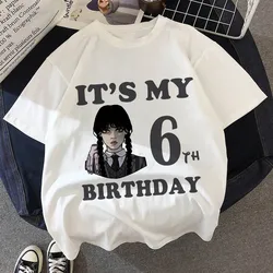 New Movie Children's T-Shirt Birthday Number 1-9 Tee Shirts Anime Cartoons Kawaii Kid Casual Clothes Girl Boy Harajuku Tops