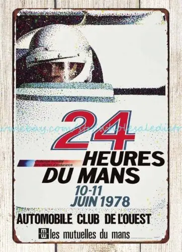 1978 24 Hours of Le Mans sports car race metal tin sign new home decoration