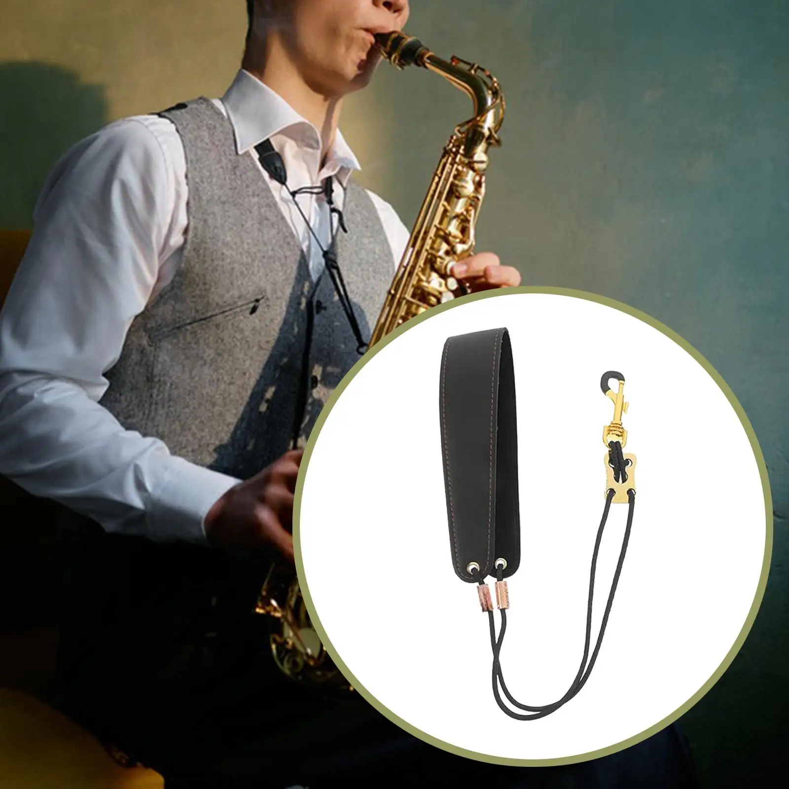 퍼포먼스 연습을 위한 색소폰 넥 스트랩 테너 알토 소프라노 색소폰 스트랩