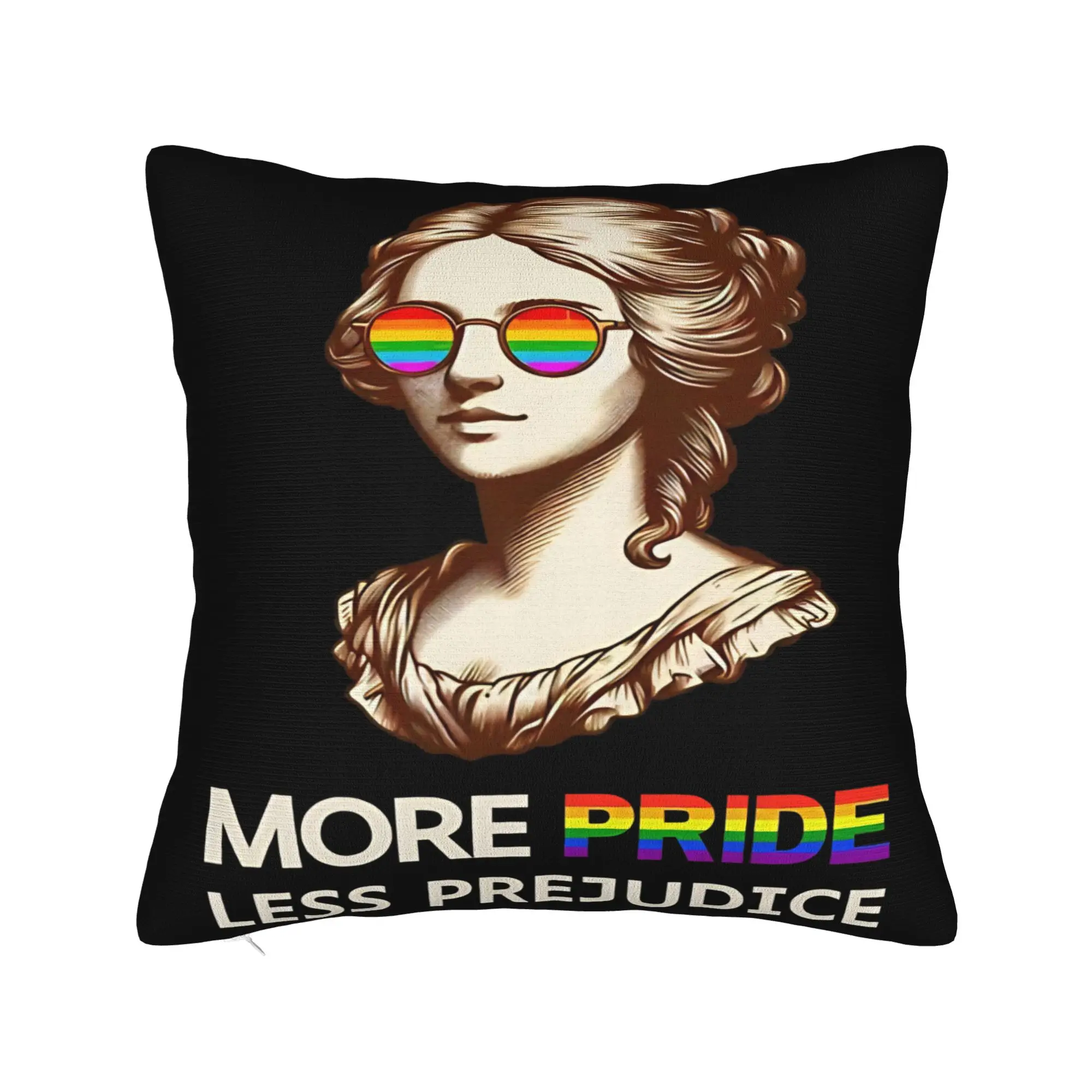 More Pride Less Prejudice  Pillowcase Merch Printing Cushion Cover Decorations  Throw Pillow Case Cover Home Multi Size