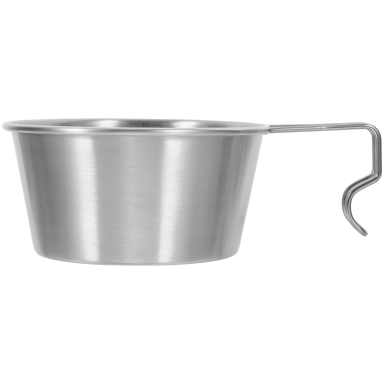 

Stainless Steel Camping Bowl Lightweight Portable Picnic Soup Cup With Handle Outdoor Travel Mug For Hiking Backpacking