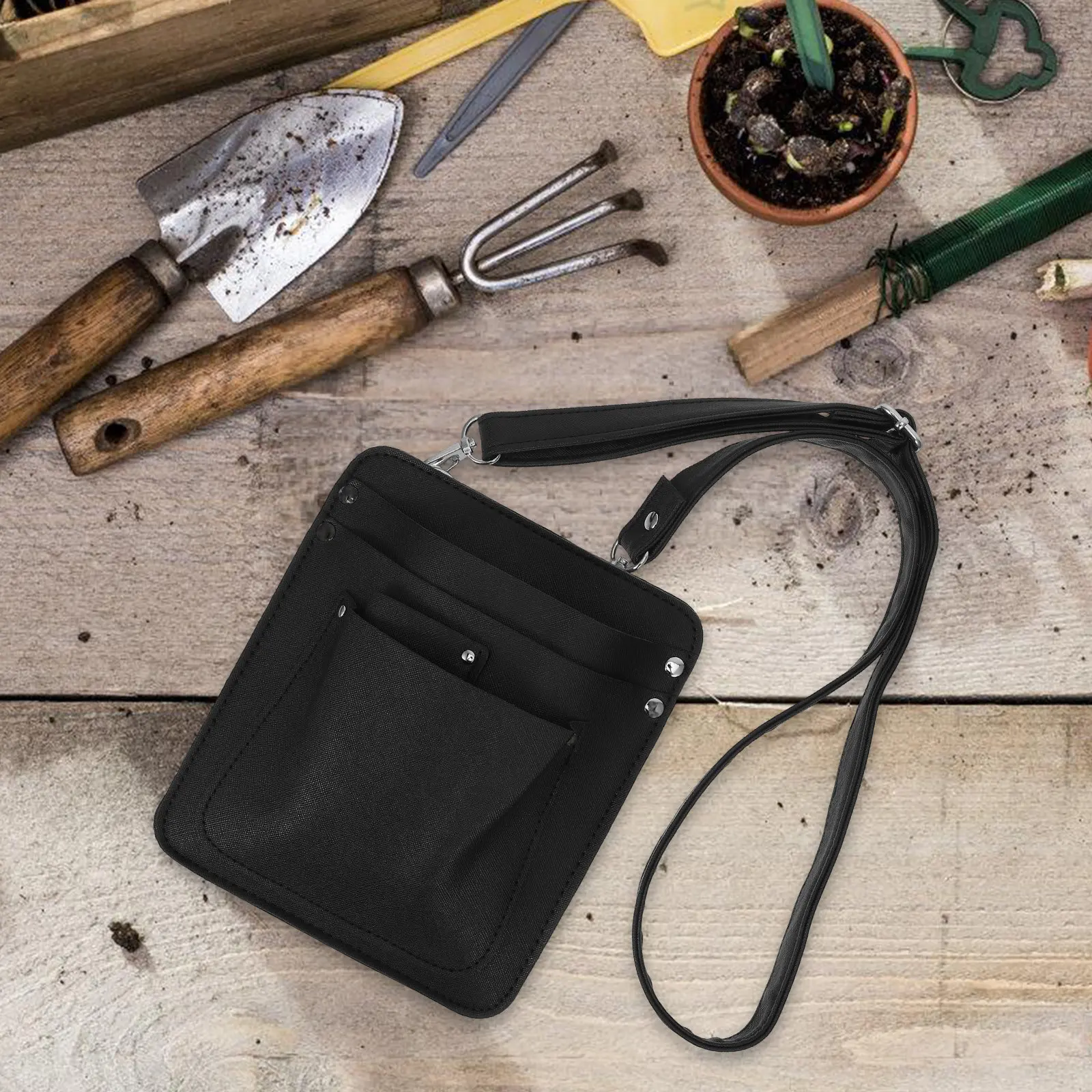 PU Florist Tool Waist Crossbody Bag Pruning Shears Holder Organizer Flower Arranging Gardening Tool Kit Hairdressing Backpack