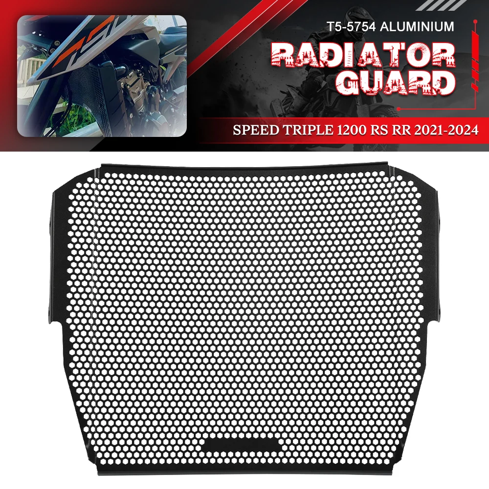 

FOR Speed Triple 1200 RR 1200 RS 2021 2022 2023 Motorcycle High Quality Honeycomb Hole Type Water Radiator Guard Cooler Cover