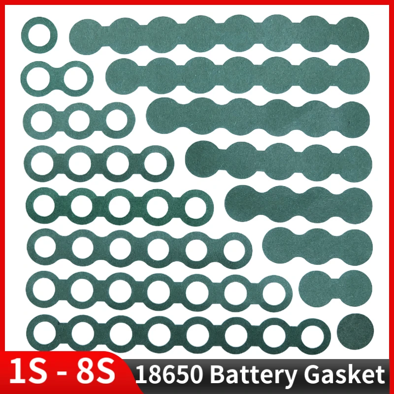 25/500pcs 18650 Li-ion Battery Insulation Gasket 1S - 8S Pack Cell Barley Adhesive Paper Insulate Tool Glue Fish Electrode Pads