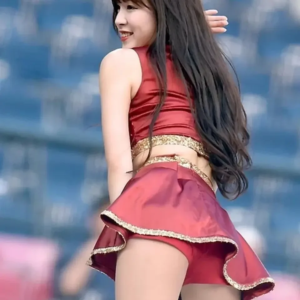 زي مشجع ترتر للنساء والفتيات ، نمط كوري ، حفل رقص ، أداء مسرحي ، بدلات جماعية ، ألوان مرقعة