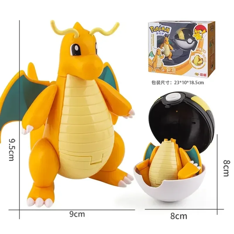 New Pokemon Figures Toys Variant Ball Model Pikachu Gengar Pokeball Dragonite Snorlax Action Figure Lapras Pocket Monsters Toy ﻿