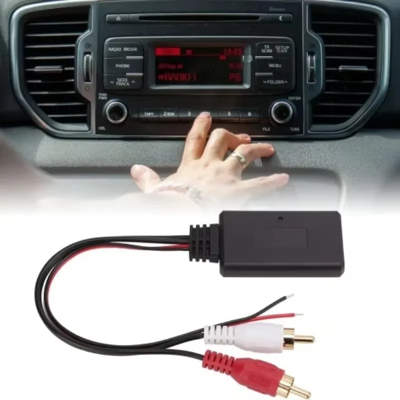 Module récepteur Bluetooth 5.0 pour voiture 2RCA/AUX - Adaptateur audio stéréo sans fil pour musique et radio