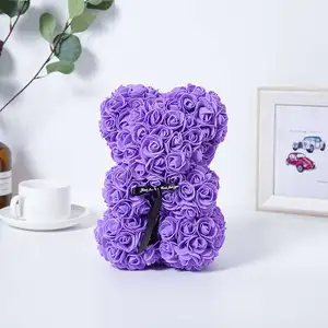 25 سنتيمتر دمية دب وردية مع زهرة عيد الحب هدية عيد الميلاد هدية حفلة هدية أعلى 6 دمى دببة مبيعات بالجملة 25 مارس - رقم 6