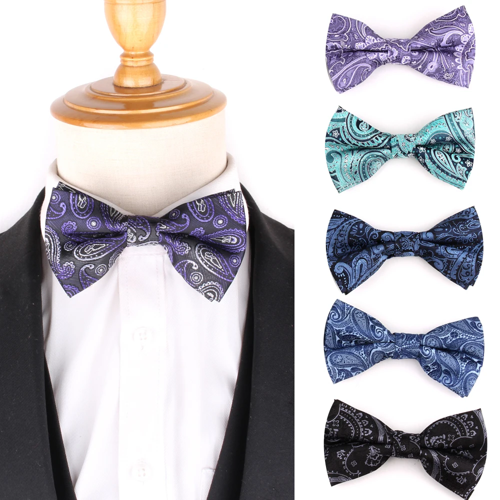 

Adjustable Pre-tied Bow tie Fashion Paisley Bow tie For Men Women Adult Bow Ties Cravats Groomsmen Bow tie Gifts Bandanna Bowtie