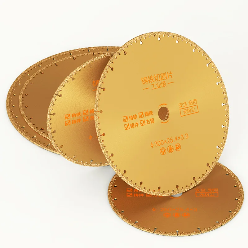Lame de coupe diamantée brasée, marbre, acier inoxydable, fonte, machine de découpe électrique à sec 400
