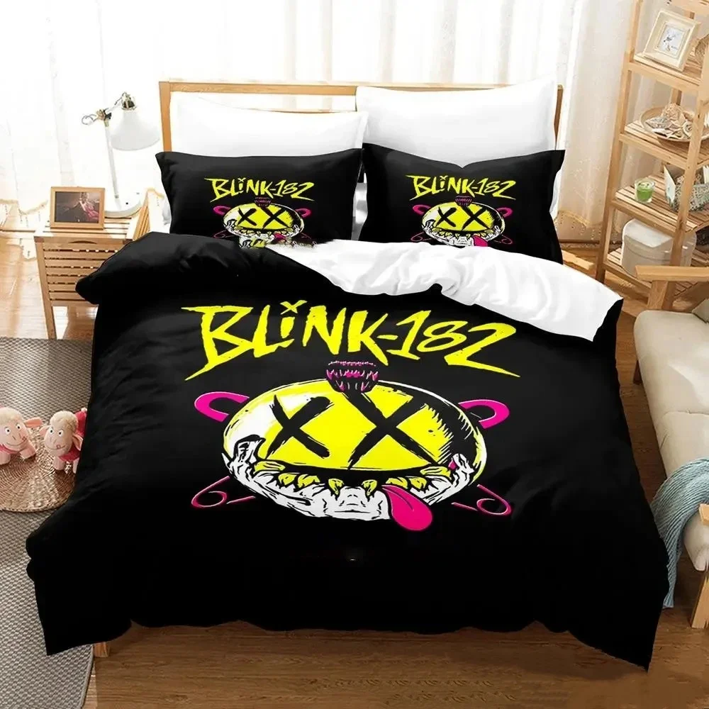 

3D Print Blink-182 Bedding Set Boys Girls Twin Queen King Size Duvet Cover Pillowcase Bed boys Adult Home Textileextile