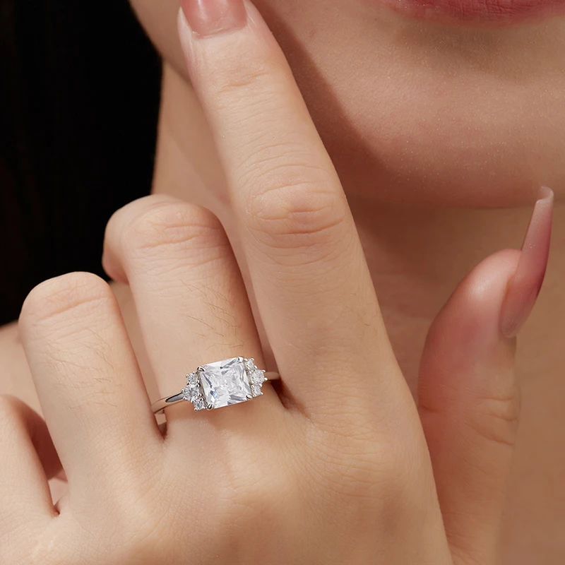 

2CT Moissanite 925 Sterling Silver Ring Jewellery With GRA For Wedding Party Personalized Customization Gift Women and Men Rings