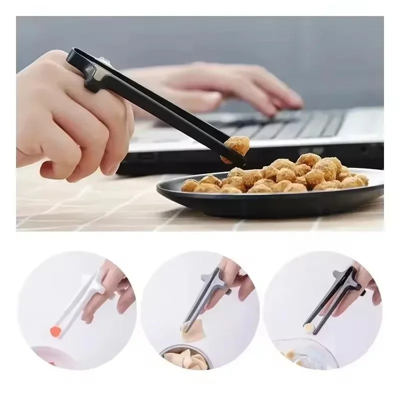 Creative Finger Chopsticks Portable Potato Chip Snack Clip Easy To Operate Tongs Salad Food Not Dirty Hand Lazy Chopstick Tool