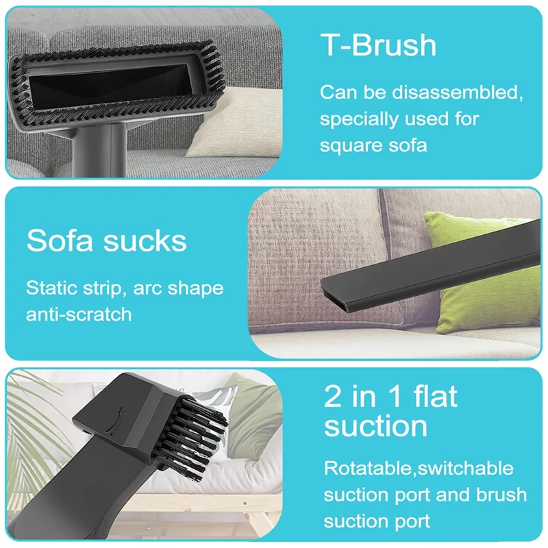 -ESTR Accessori per aspirapolvere, set di spazzole e ugelli per aspirapolvere per aspirapolvere con diametro di 32-35 mm