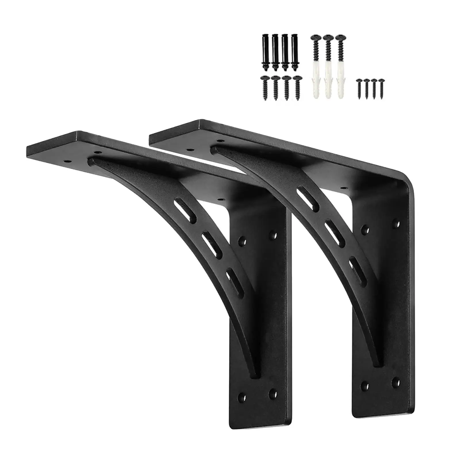 

2Pcs Metal L Brackets Sturdy Heavy Duty Metal Shelf Brackets Shelf Supports for Dining Room Kitchen Closet Bathroom Laundry Room