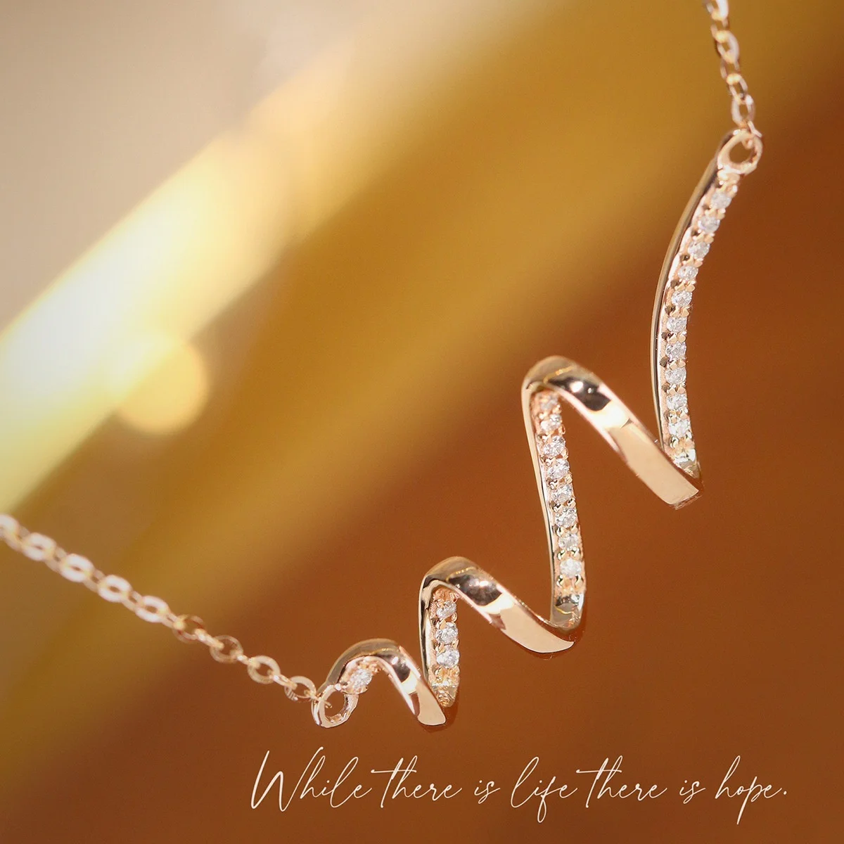

Minimalism 925 Silver Full Diamond Zircons W Letter Curve Choker 14K Rose Gold Lab-grown Diamond Necklace Serpent Women Jewelry