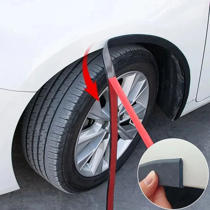 6 CM Universal Rubber Fender Flares Car Lip Wheel Arch Covers Extensions - Scratch Proof Mudguard Protectors for Vehicle Wheels