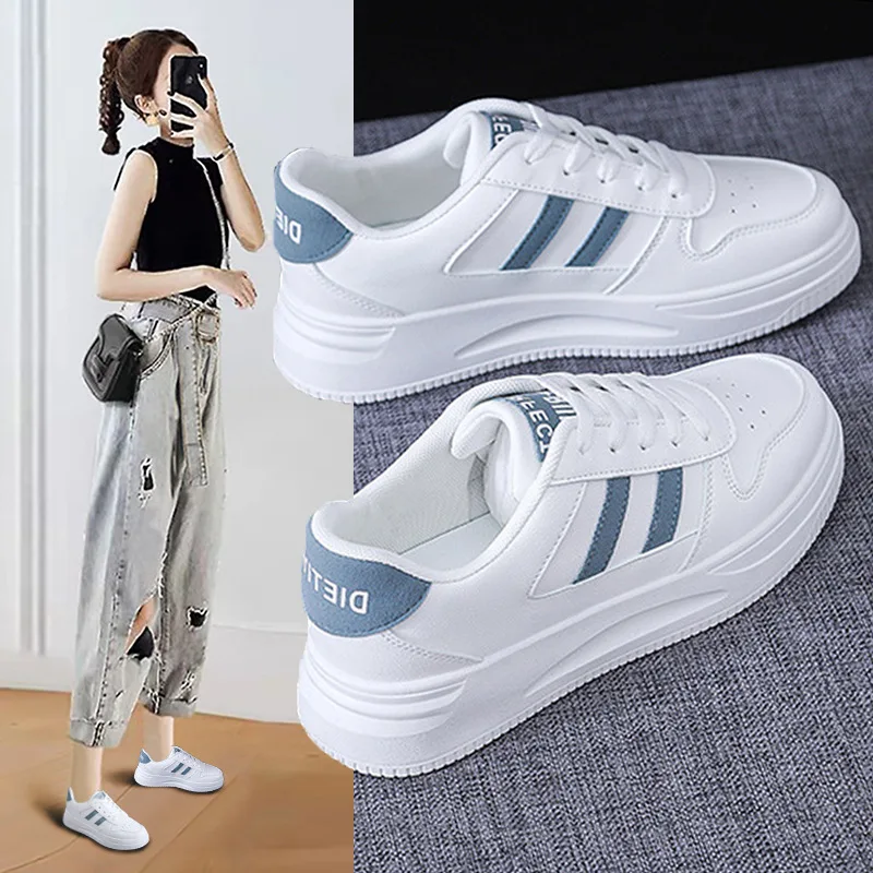 

Spring and Autumn Hot Sales of High Quality New Thick Sole Increase Breathable Small White Shoes Student Korean Casual Shoes