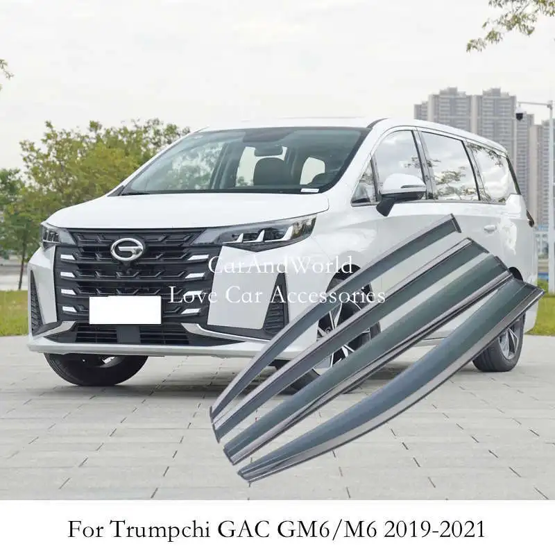 

Side Block Deflectors For Trumpchi GAC GM6 M6 2019-2024 Window Visor Sun Rain Guard Door Visor Weather Shield Trims Accessories