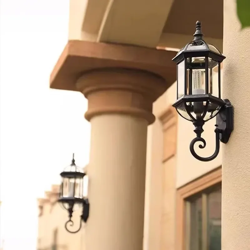 for Outdoor Wall Lamp Waterproof Garden Light Electric Connection Store Entrance Lighting Industrial Style Villa Entry Wall