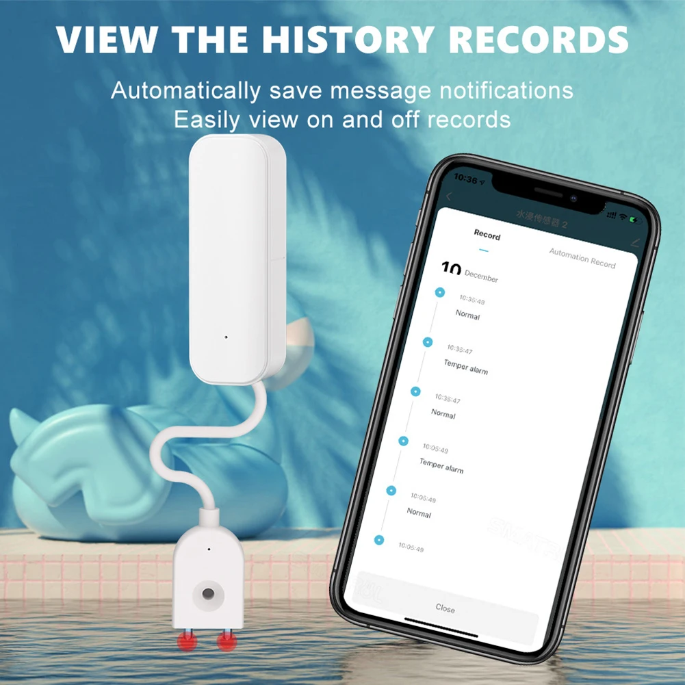 WiFi Water Level Sensor For Tuya Leakage Alarm Flood Leak Detector Smart- Home Life APP Water Alert- Overflow Alarm Security