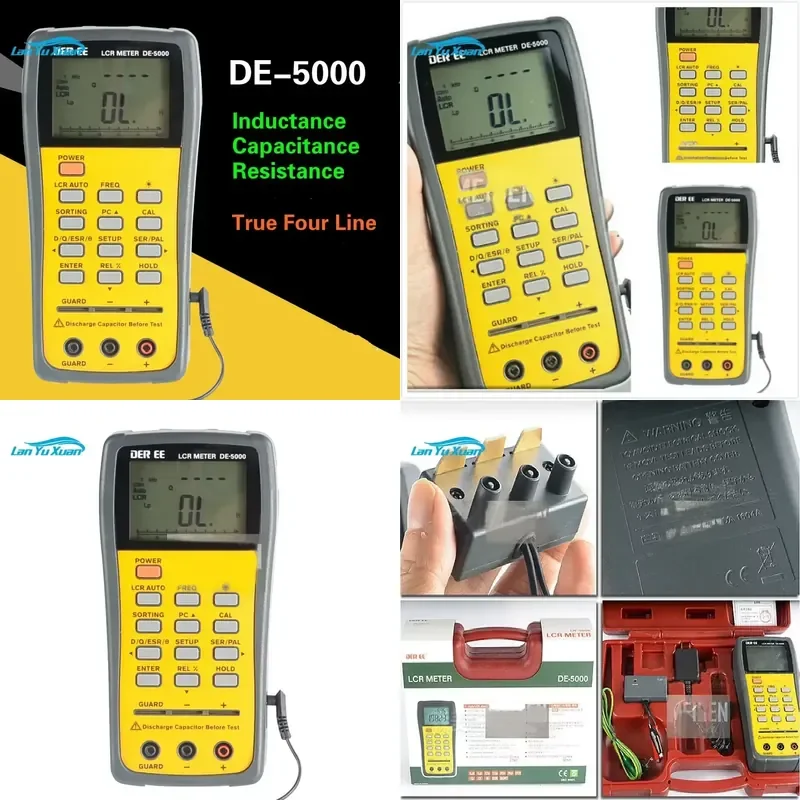 Brand For DE-5000 True Four Line Digital LCR Bridge Meter Multimeter High Precision Inductance Capacitance Resistance Tester