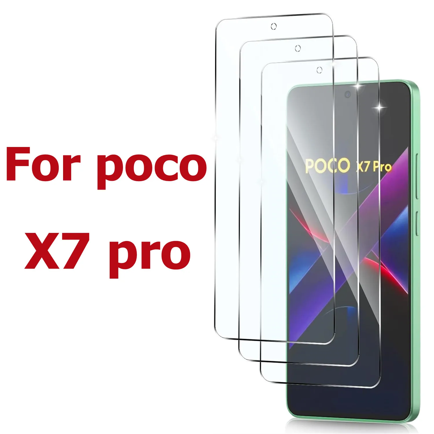

For poco X7 pro 6.67" tempered glass high-definition anti drop screen protector