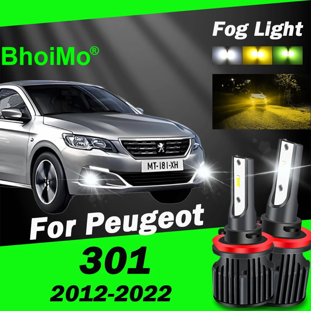2012 - 2022 For Peugeot 301 Led Bulb Front Fog Light Lamp 2013 2014 2015 2016 2017 2018 2019 2020 2021