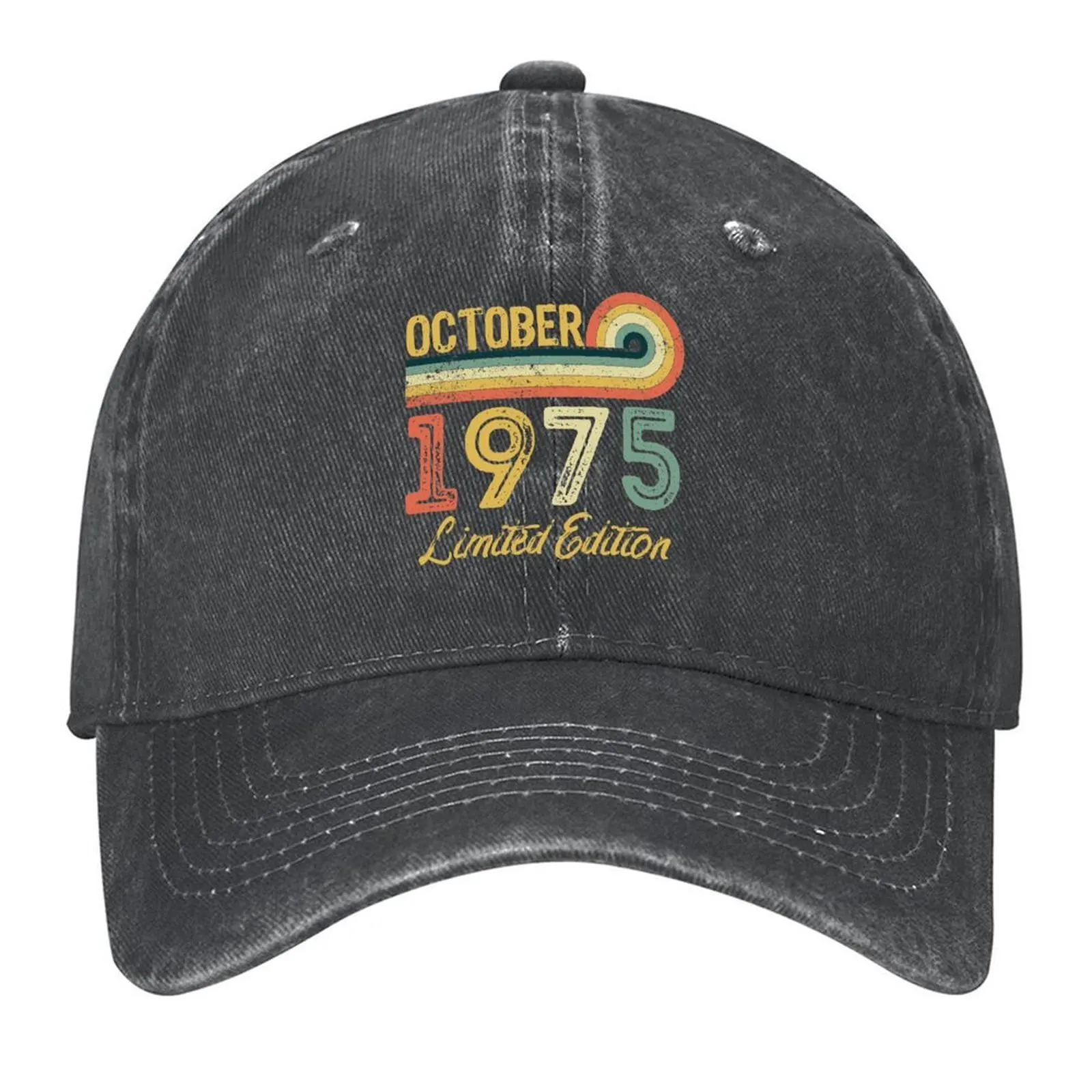 

Retro Vintage 46th Birthday - Born in October 1975 Baseball Cap Funny hats Hat men Fishing cap Designer Hat Hats For Women Men's