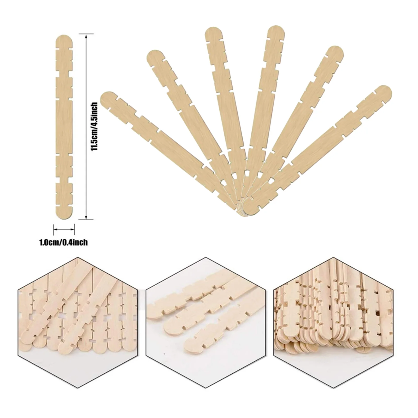 50 pz bastoncini colorati per ghiaccioli dente di sega bastone artigianale in legno dente di sega bastoncini artigianali ghiaccioli bastoncini per