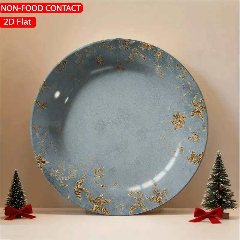 1pc Vintage Floral Ceramic Plate - Non-Food Contact Suitable for Home Desk Decor, Elegant Retro Tableware for Easter Gifts,