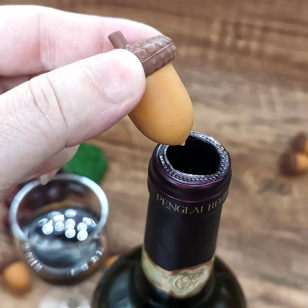 New Acorn Mini Bottle Stopper Silicone Pinecone Champagne Stopper Home Wine Stopper Wine Stopper Bottle Cap