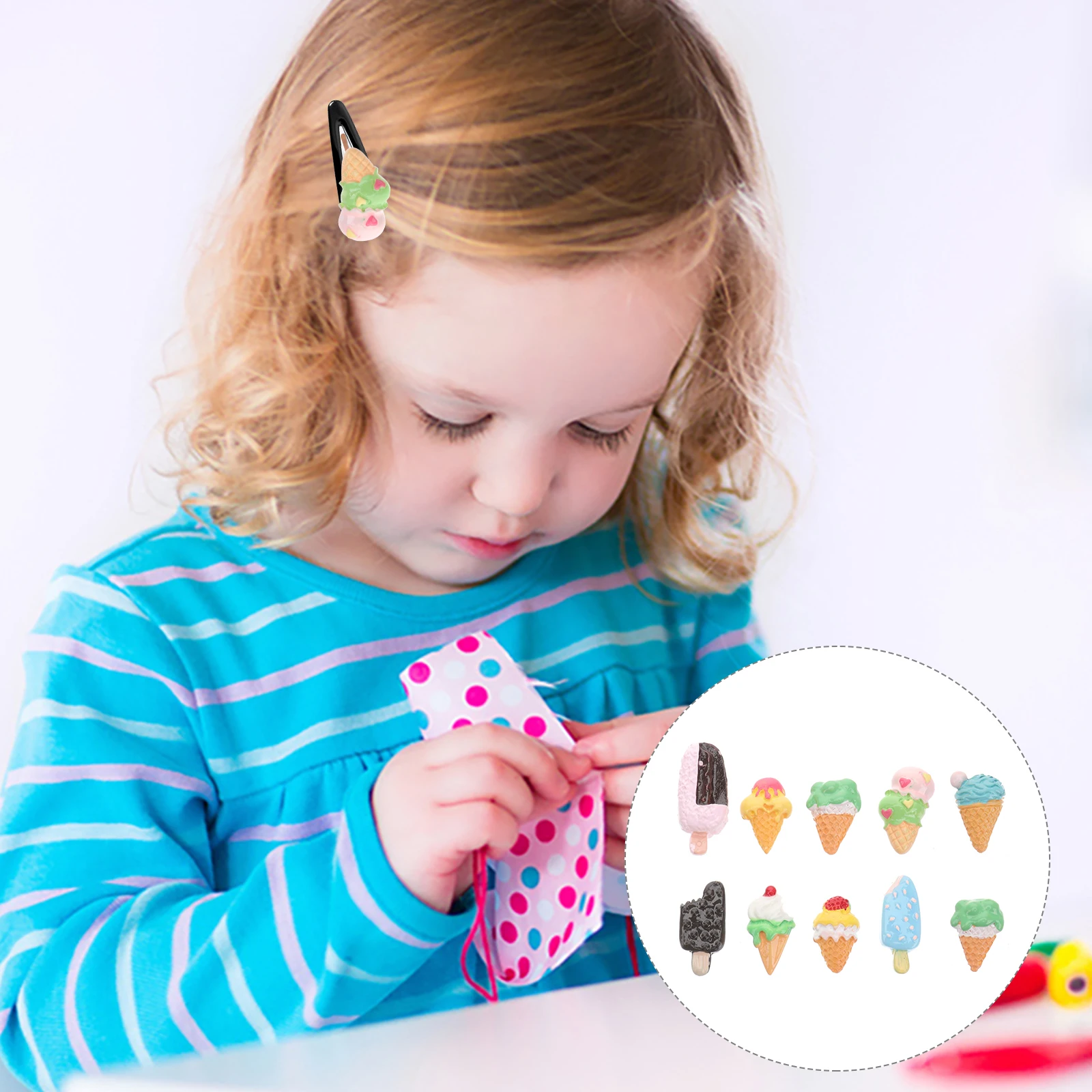 

10pcs Cream Ice Cream Shape nament Shape Fridge Magnets Cute Dessert naments DIY Craft Decorations Home Office Accessories