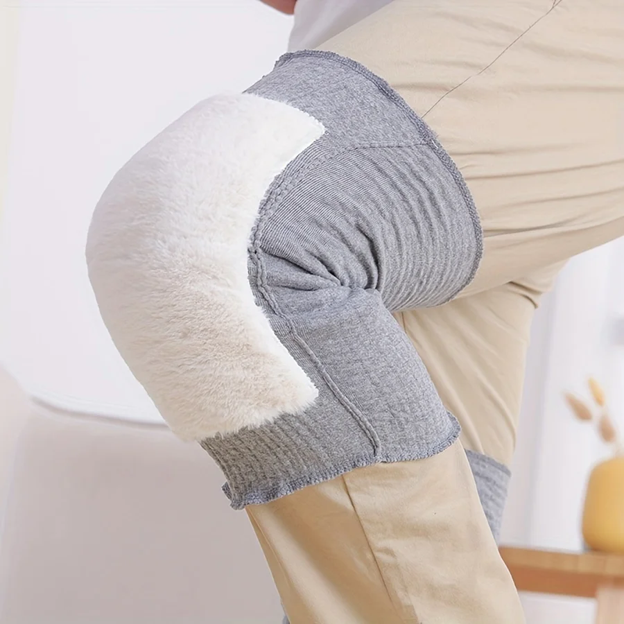 อุปกรณ์ป้องกันเข่าสำหรับฤดูหนาวสำหรับผู้สูงอายุ แผ่นรองเข่าสำหรับเล่นกีฬาฤดูหนาวที่กันลมและให้ความอบอุ่น