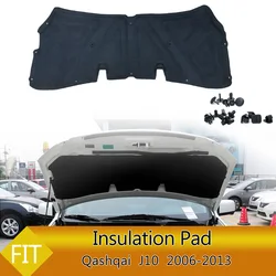 Front Engine Hood Insulation Pad Sound Heat Cotton Soundproof Mat Cover Foam Fireproof for Nissan Qashqai J10 2006-2013