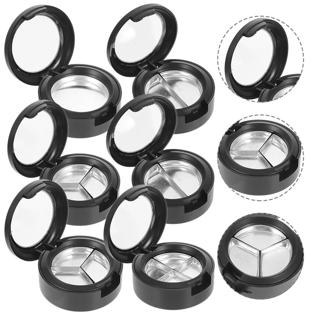 6 قطعة صندوق ظلال عيون فارغ حاوية أحمر الشفاه مستديرة مدمجة حقيبة للتخزين منظم ماكياج السفر هدية أنثى #2