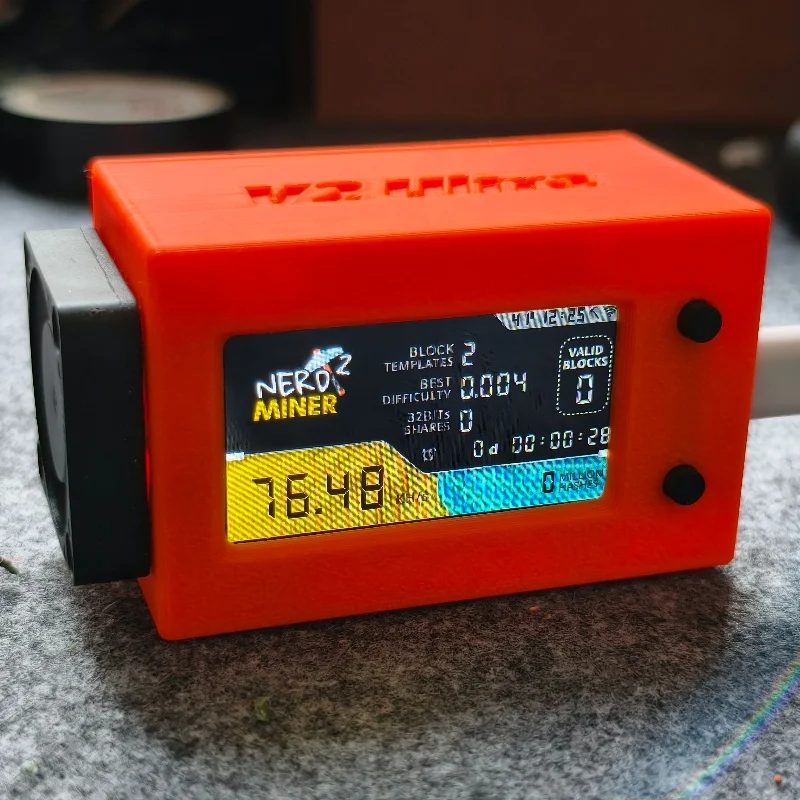 Nerdminer-minero oficial v2 ultra Bitcoin, Hashrate, 78KH/s, V1.6.3, btc