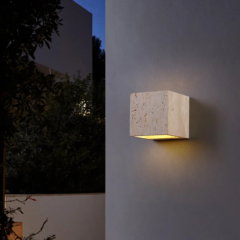 

Natural Stone Outdoor Waterproof Exterior Wall Lights Courtyard Decoration Sconce Hallway Stairs Bathroom Wall Lamp