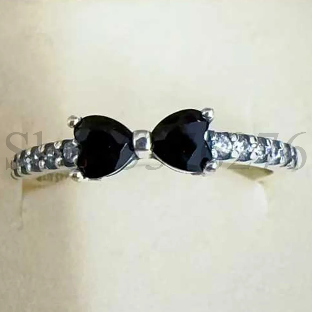 

Модное кольцо-титария из стерлингового серебра 925 пробы с двойным рядом, инкрустированное камнями, в форме бесконечного узла и розы, 2025 год, для женщин, подарок, ювелирные изделия DIY