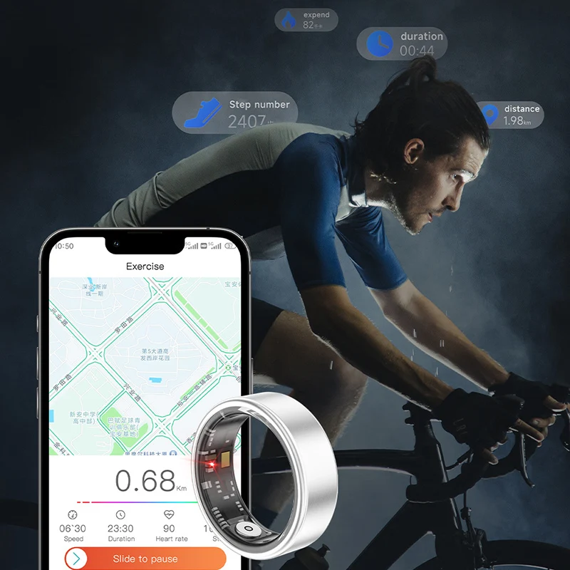 Anneau intelligent Bluetooth pour la surveillance de la santé, multifonction, sommeil, fréquence cardiaque, sport, Fitness, faible consommation d'énergie