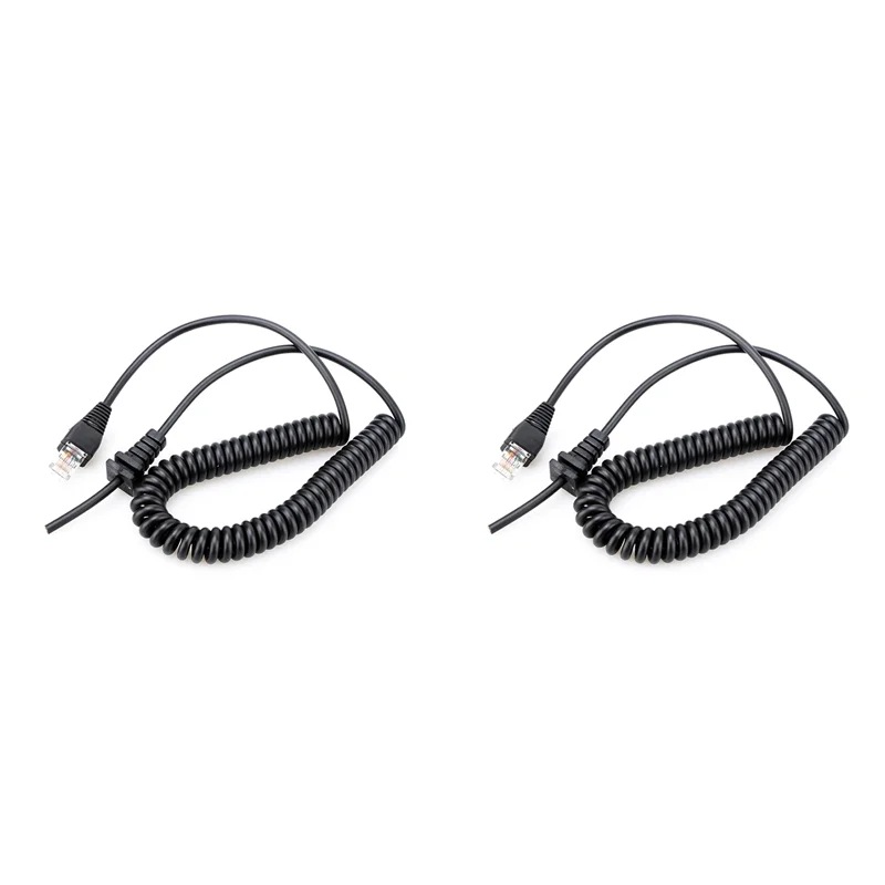 2X Replacment Mic Cable For Yaesu Vertex Microphone MH-67A8J Microphone Cord-Y18A