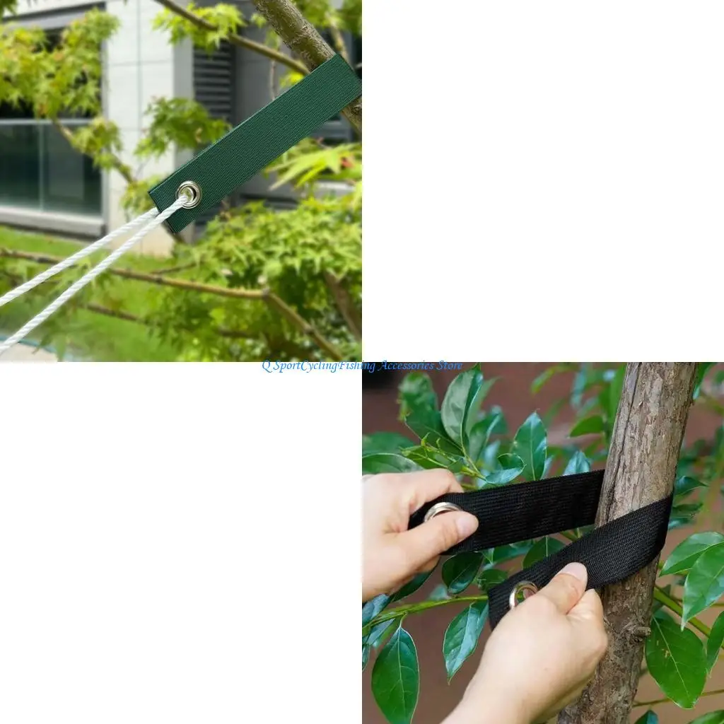 

2Pieces Tree Strap 3.8x40cm Weather Resistant Garden Strap with Metal Grommets for Saplings Plant Trees and