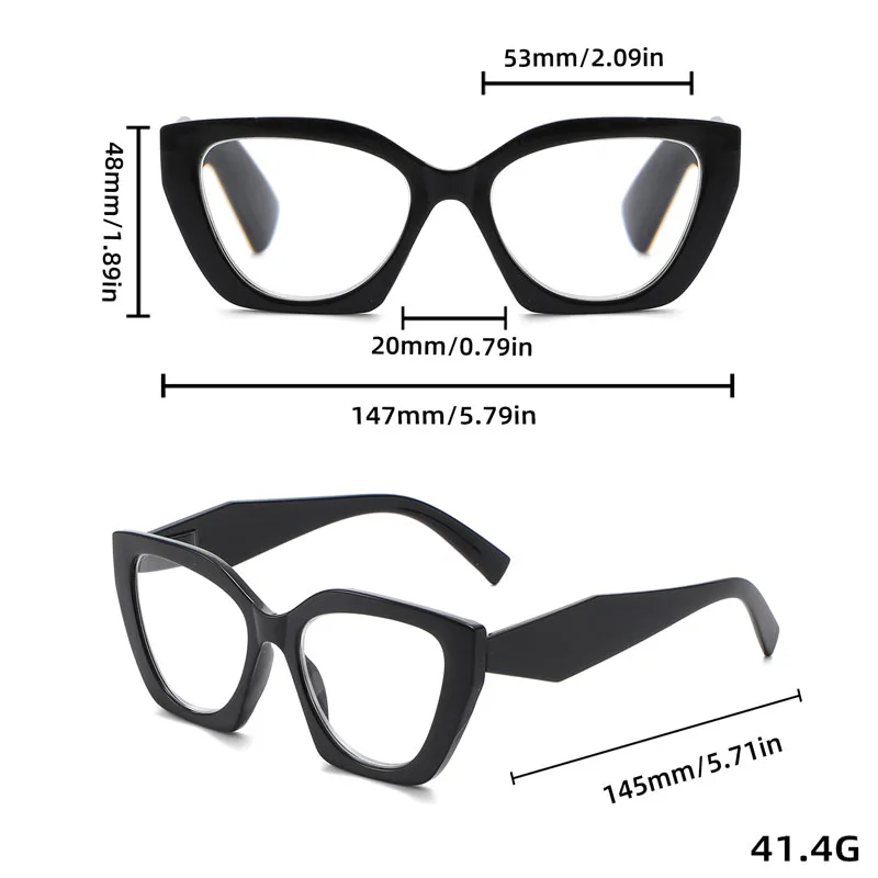 حقيبة ريترو جديدة بطبعة الفهد، نظارات عصرية لكبار السن، نظارات قراءة عصرية وفردية 2220 #6