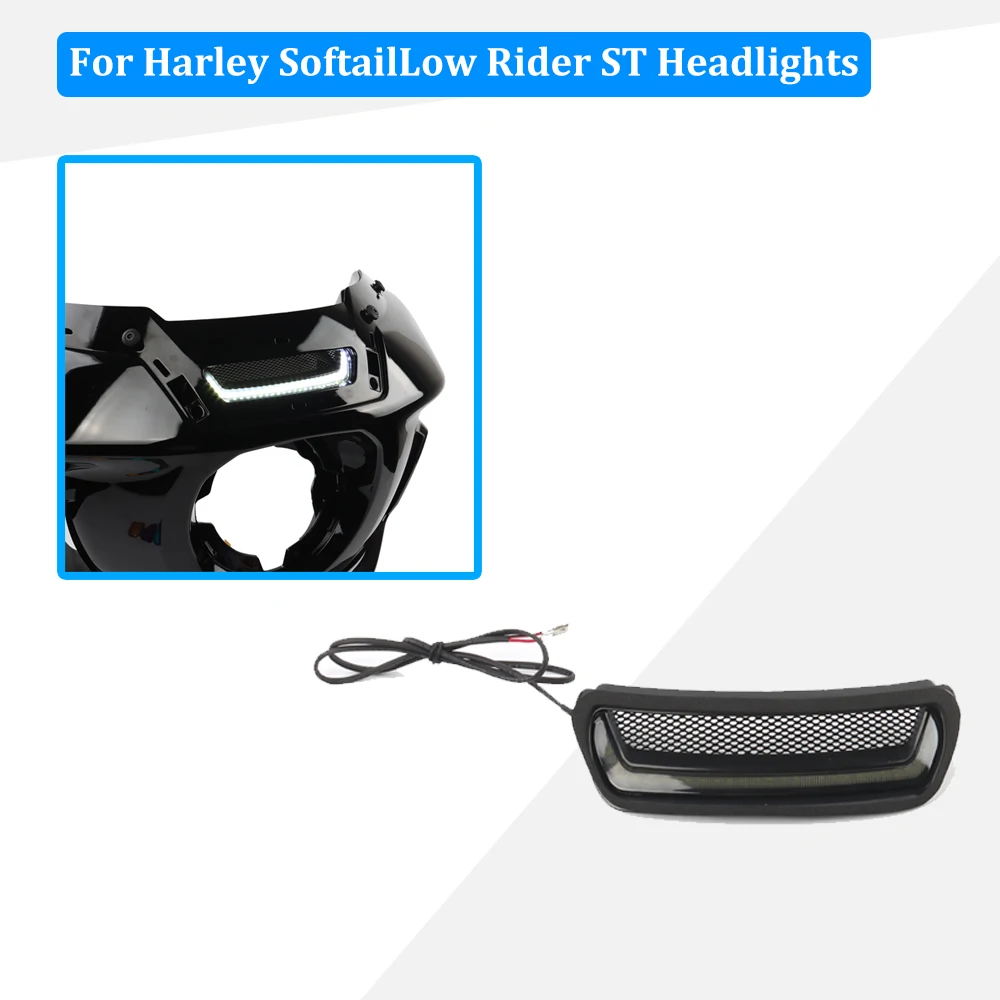 

2022-24 Harley Softail Low Rider ST, El Diablo FXRST/FXLRST НОВАЯ белая светодиодная фара Tracer с вентиляционным акцентом для мотоцикла